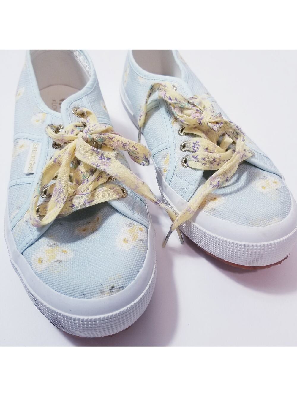SUPERGA x Love Shank Fancy Blue Bird Floral Low Top Sneakers